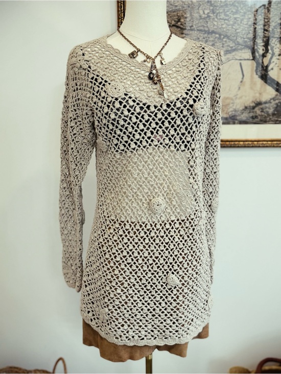 Free People Sweaters - ✨ FREE PEOPLE vintage crochet sweater